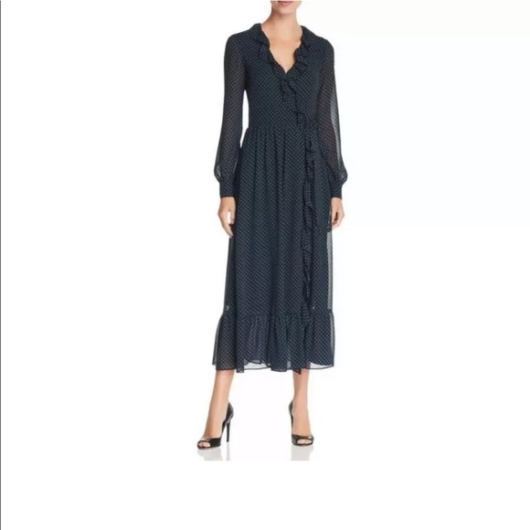 MICHAEL Michael Kors Dresses & Skirts - MICHAEL KORS Womens Chiffon Ruffled Wrap Dress